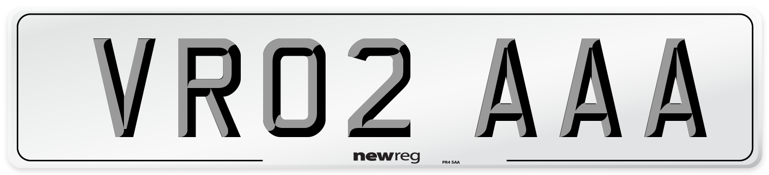 VR02 AAA Number Plate from New Reg